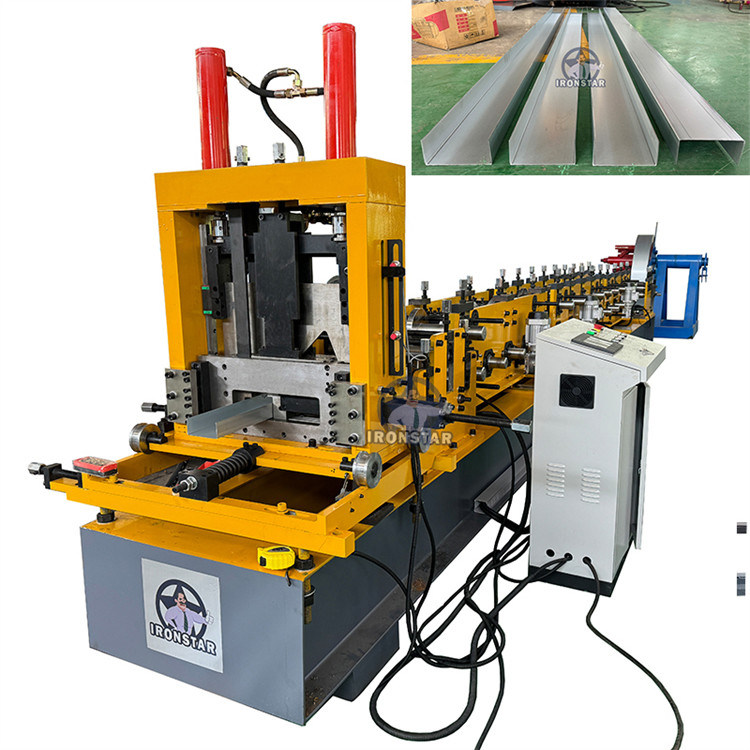 “Full Automatic 60-200mm Size Interchangeable U Purlin Roll Forming Machine Size Change U Purlin Making Machine Galvanized Steel U Profile Cold Roll Former  Kazakhstan Steel Structure Construction ”