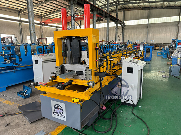 “Full Automatic 60-200mm Size Interchangeable U Purlin Roll Forming Machine Size Change U Purlin Making Machine Galvanized Steel U Profile Cold Roll Former  Kazakhstan Steel Structure Construction ”