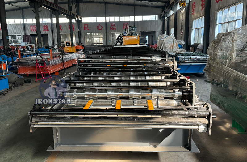 “Romania Market Custom Double Layer Roll Forming Machine 6 Rib Trapezoidal Panel And 6 Rib Bamboo Glazed Tile 2 In One Color Steel Roofing Sheet Forming Equipment For Construction Building”