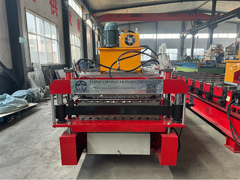 “PLC Controlled 840 Trapezoidal 836 Corrugated Double Deck Roll Forming Equipment Full Auto Metal Roof Tile Making Machine For Bolivian Construction ”